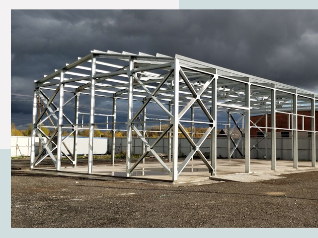 Двускатные ангары в Архангельск от 617 руб. за квадрат