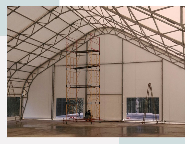 Шатровые ангары в Архангельске